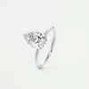 2.2 Ct Solitaire Pear Cut Moissanite Diamond Engagement Ring
