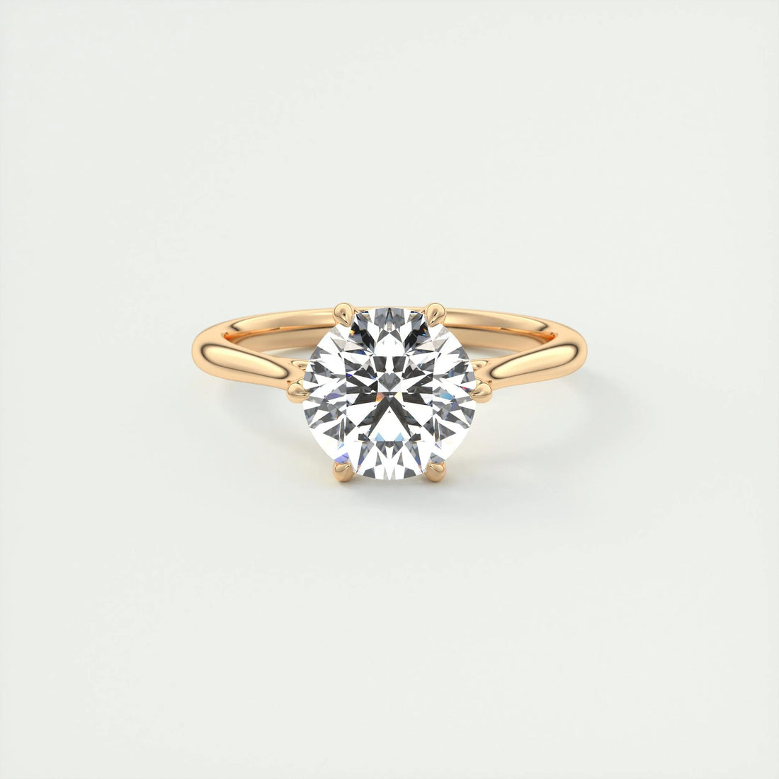 1.8 Ct Round Solitaire Moissanite Diamond Engagement Ring