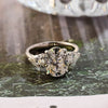 1.0-3.0 CT Oval CVD Diamond Three stone style Engagement Ring