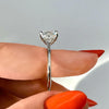 2.0 Ct Cushion Solitaire With Hidden Halo Moissanite Diamond Engagement Ring