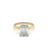 1.0-3.0 CT Emerald CVD Diamond Solitaire Engagement Ring