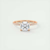2.54 Ct Cushion Pavé Moissanite Diamond Engagement Ring