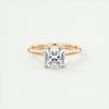 2.0 Ct Cushion Solitaire Moissanite  Diamond  Engagement Ring