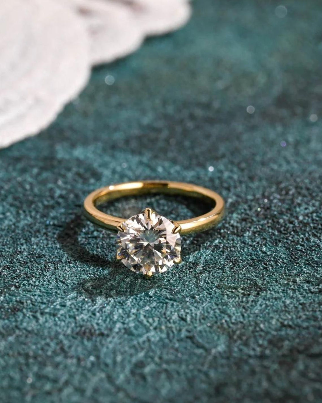 1.0-3.0 CT Round Cut  CVD Diamond Solitaire Engagement Ring
