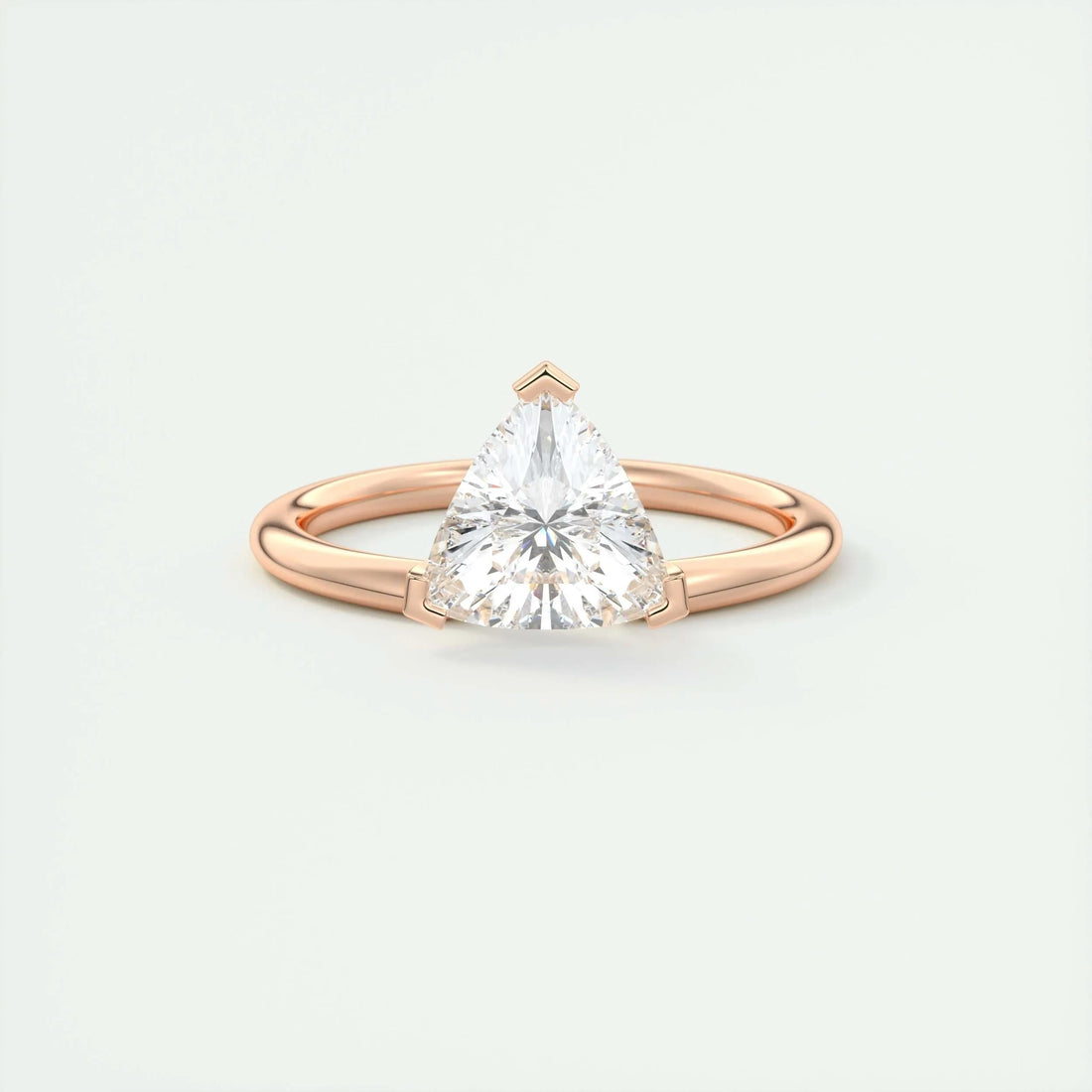 2.1 Ct Trillion Cantilever Solitaire Moissanite Engagement Ring