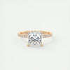 3.5 Ct Princess Pavé Moissanite Diamond Engagement Ring