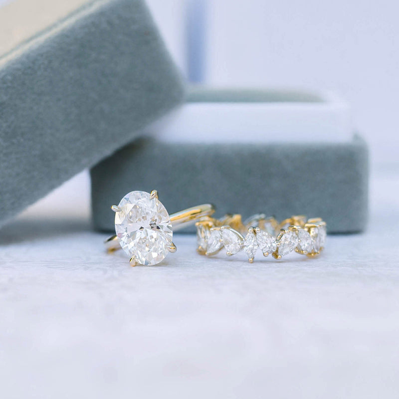 2.0ct Oval Cut Solitaire Diamond 14K Gold Engagement Ring