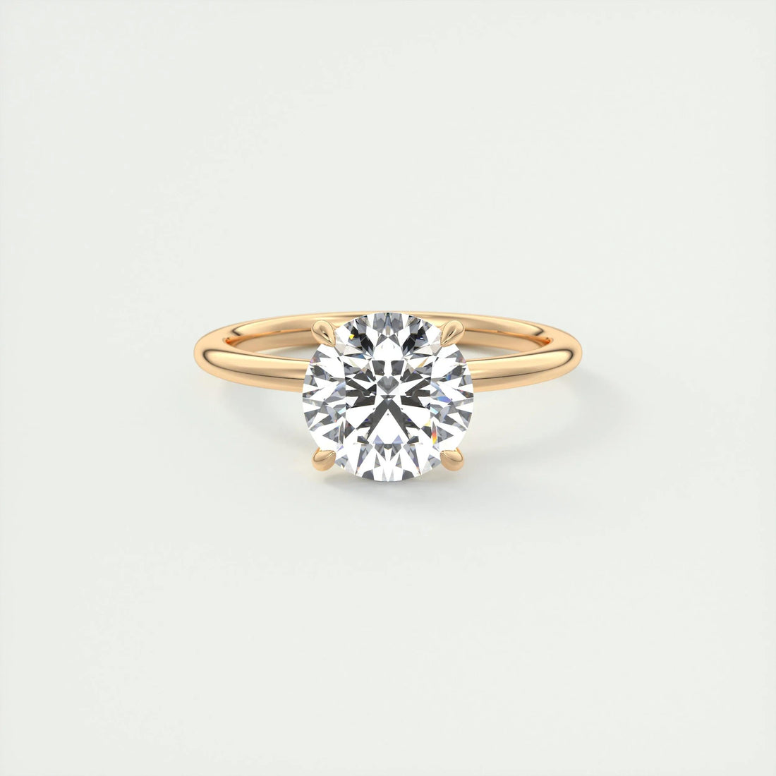 1.75 Ct Round Cut Moissanite Solitaire Diamond Engagement Ring