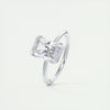 2.0 Ct Radiant Half Bezel Solitaire Moissanite Engagement Ring
