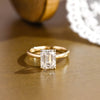 1.0 CT-3.0 CT Emerald  CVD Diamond Solitaire Engagement Ring