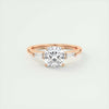 3.2 Ct Cushion Baguette Three Stone Moissanite Diamond Engagement Ring