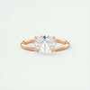 2.0 Ct Oval East West Cantilever Solitaire Moissanite Engagement Ring