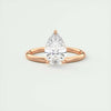 2.0 Ct Pear Cantilever Solitaire Moissanite Diamond Engagement Ring