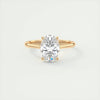 2.0 Ct Oval Cathedral Solitaire Moissanite Diamond Engagement Ring