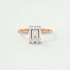 2.0 Ct Emerald Pavé Hidden Halo Moissanite Diamond Engagement Ring