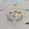 1.50-3.50CT Oval CVD Diamond Cluster Engagement Ring