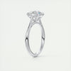 2CT Round Moissanite Solitaire Engagement Ring