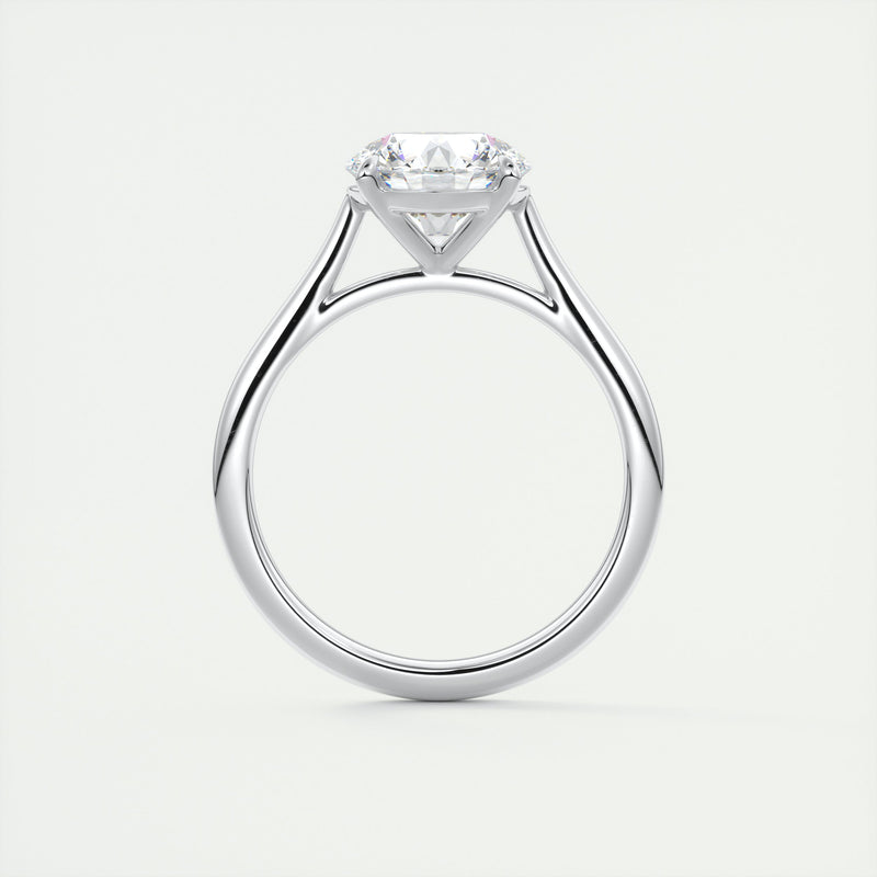 2CT Round Moissanite Solitaire Engagement Ring