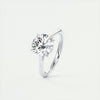 2CT Round Moissanite Solitaire Engagement Ring