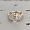 1.50-3.50CT Oval CVD Diamond Cluster Engagement Ring