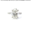 1.50 -5.62 CT Oval CVD Diamond Pave Setting Engagement Ring