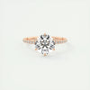 2.0 Ct  Round Cut Pave Moissanite  Diamond Engagement Ring