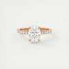 2.5 Ct Oval Pavé Moissanite Diamond Engagement Ring