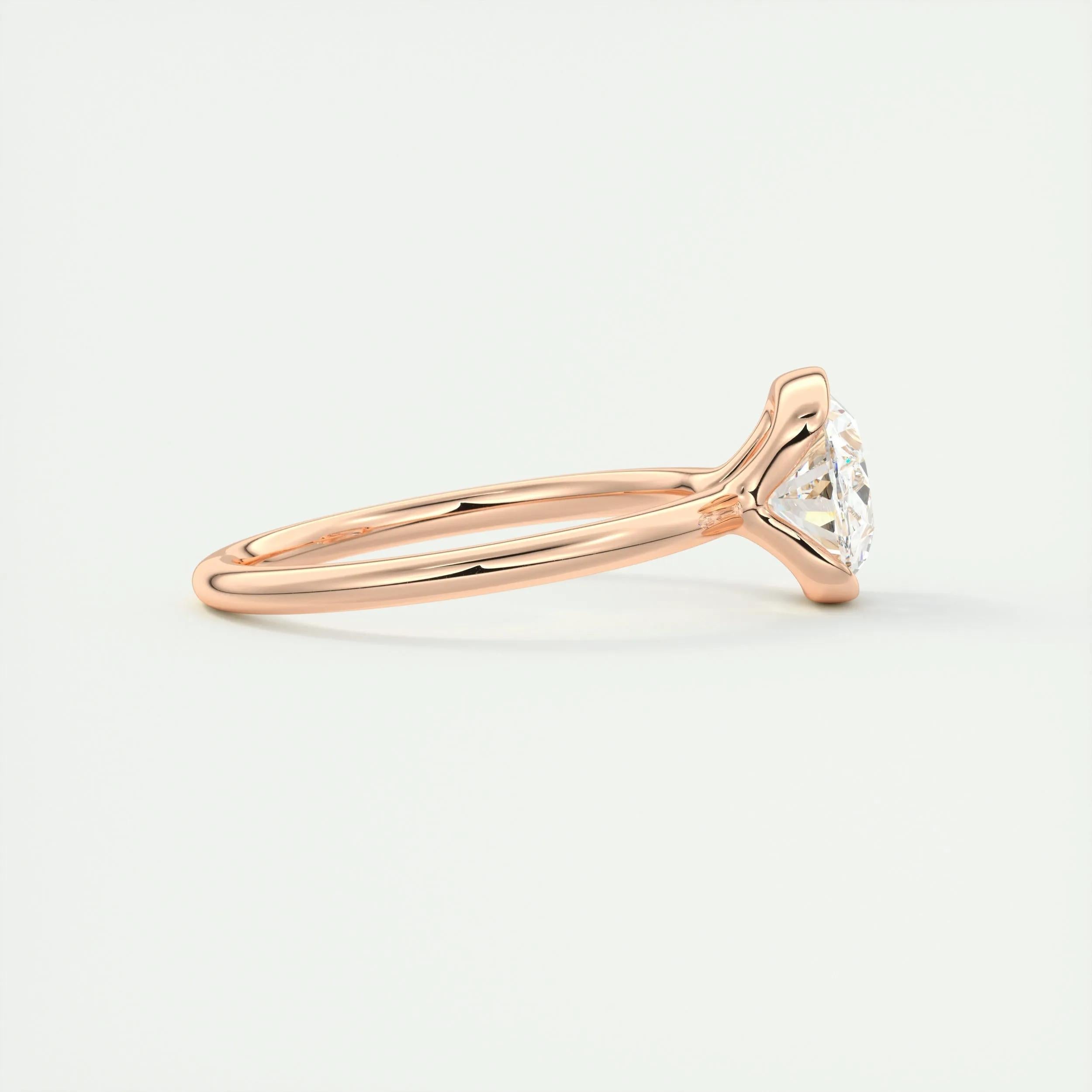 2.0 Ct Oval East West Half Bezel Solitaire Moissanite Diamond Engagement Ring