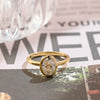 1.0-3.0 CT Oval CVD Diamond Bezel Setting Engagement Ring
