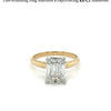 1.0-3.0 CT Emerald CVD Diamond Solitaire Engagement Ring