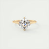 2.0 Ct Asscher Solitaire Moissanite Diamond  Engagement Ring