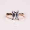 1.50 -3.30 CT Emerald CVD Diamond Solitaire Engagement Ring
