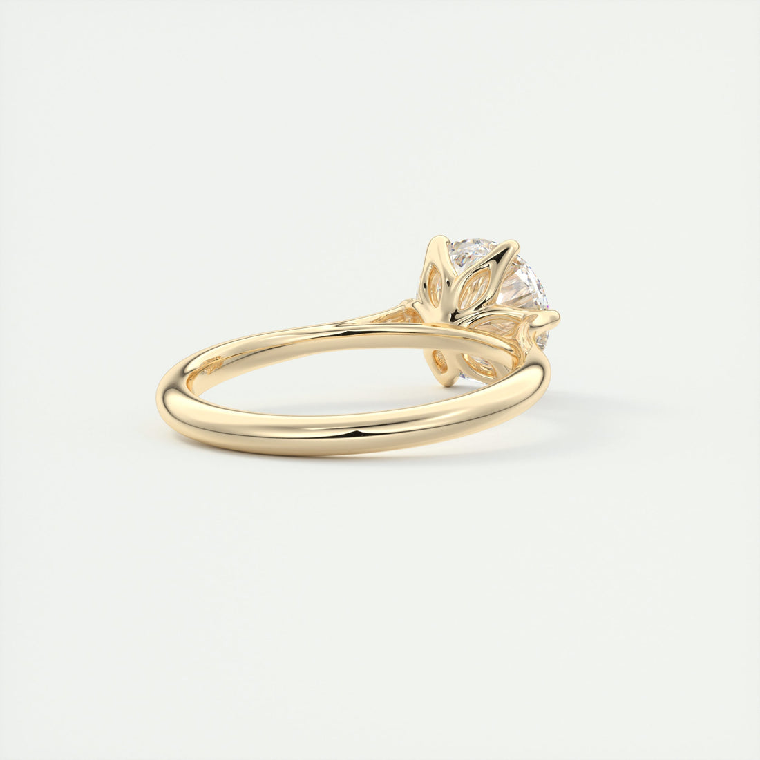 2CT Round Cut Moissanite Solitaire Diamond Engagement Ring