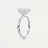 2CT Princess Cut Moissanite Solitaire Engagement Ring