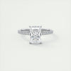 2CT Radiant Moissanite Solitaire Pave Setting Engagement Ring