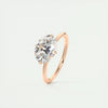 2.5 Ct Oval solitaire with Hidden Halo Moissanite Diamond Engagement Ring