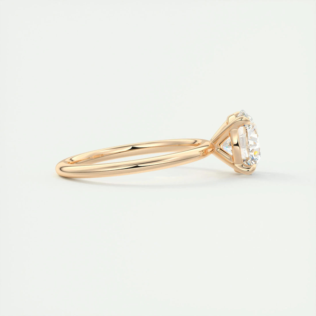 1.75 Ct Round Cut Moissanite Solitaire Diamond Engagement Ring