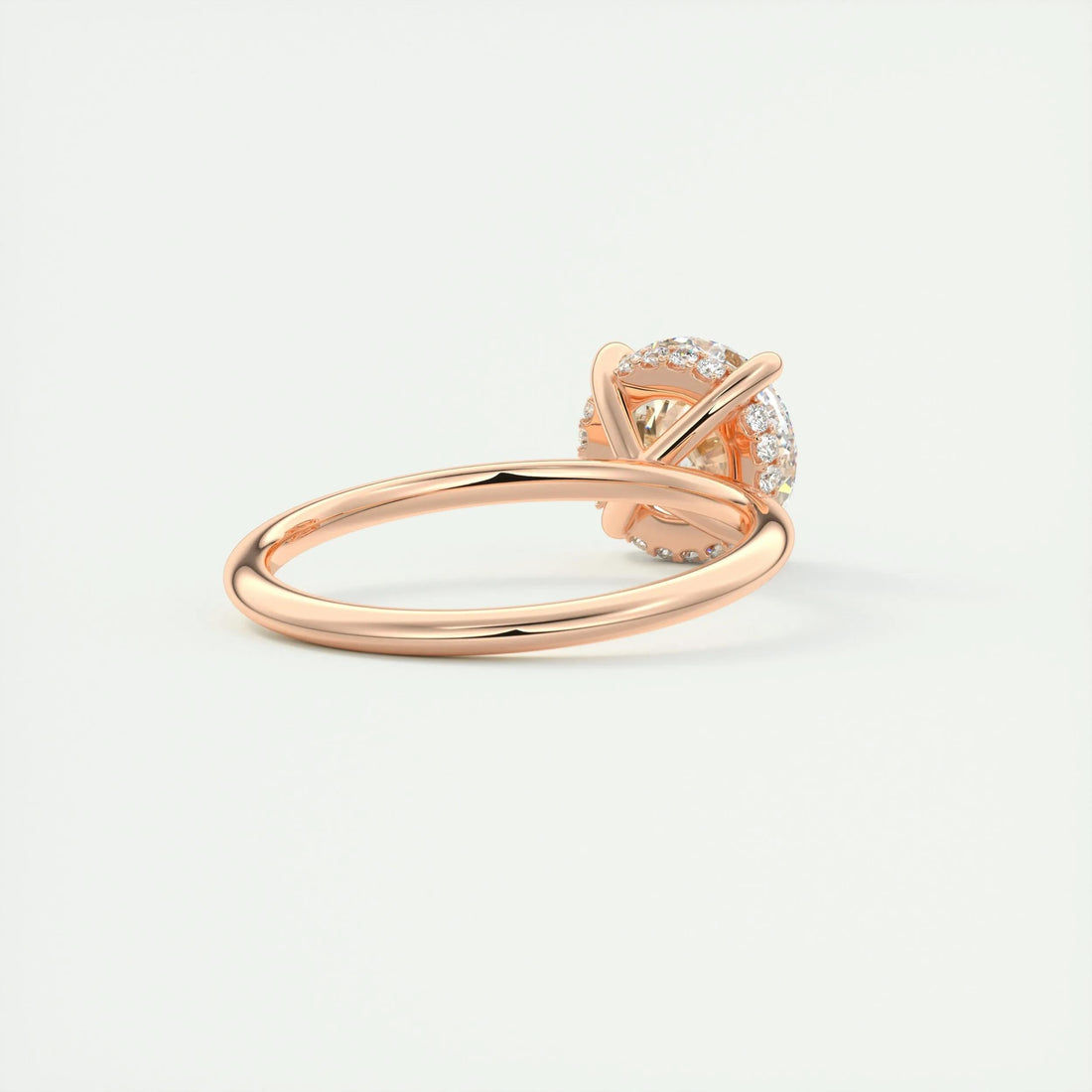 2.55 Ct Round Hidden Halo Moissanite Diamond Engagement Ring