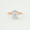 2.5 Ct Oval Solitaire With Hidden Halo Moissanite Diamond Engagement Ring