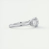 2CT Round Brilliant Cut Moissanite 3 Stones Engagement Ring