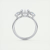 2CT Round Brilliant Cut Moissanite 3 Stones Engagement Ring