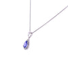 Tanzanite Tear Drop Diamond Necklace for Women