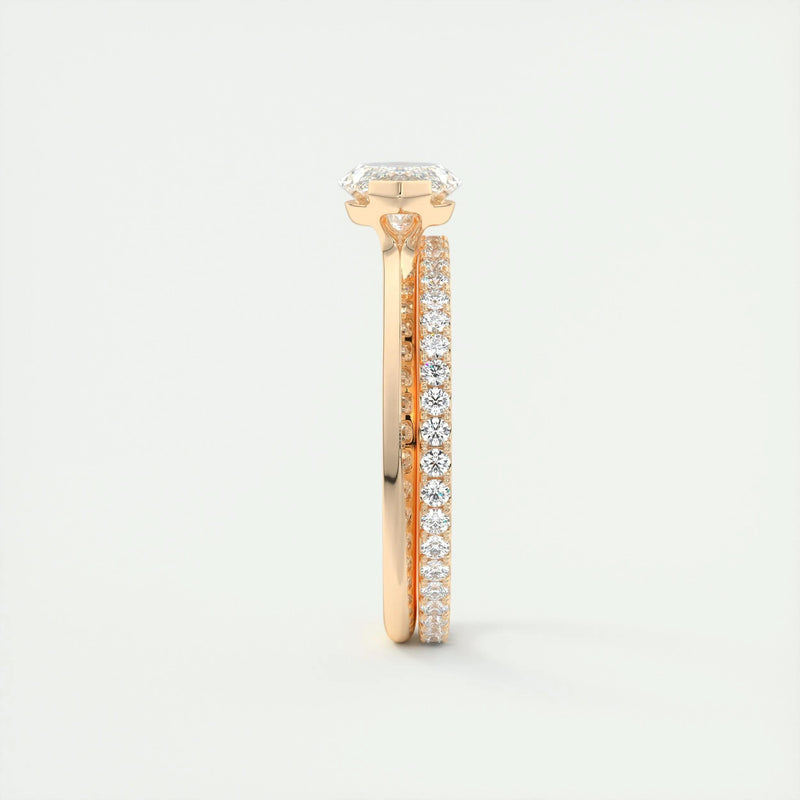 2.0 Ct Marquise East West Solitaire Moissanite Diamond Engagement Ring