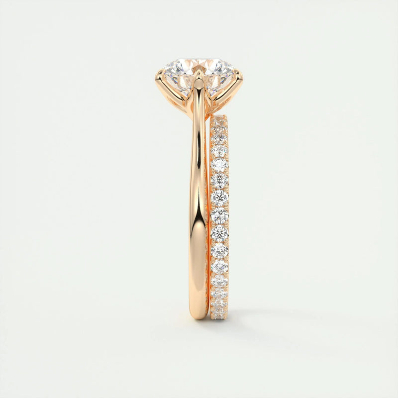 1.8 Ct Round Solitaire Moissanite Diamond Engagement Ring