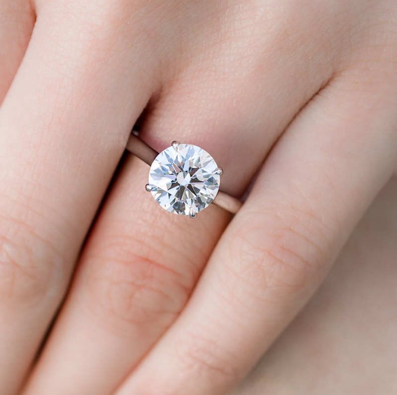 2.75ct Round Brilliant Cut Moissanite Solitaire Engagement Ring