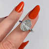 2.0 Ct Oval Solitaire Bezel Moissanite Diamond Engagement Ring