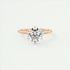 2.15 Ct Round Solitaire Flush Stacking Moissanite Diamond Engagement Ring