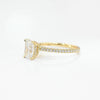 1.50 CT-3.50 CT Radiant CVD Diamond Pave Setting Engagement Ring