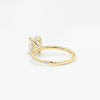 1.50 CT-3.50 CT Radiant CVD Diamond Pave Setting Engagement Ring