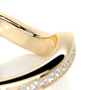 Curved Round Moissanite Wedding Band